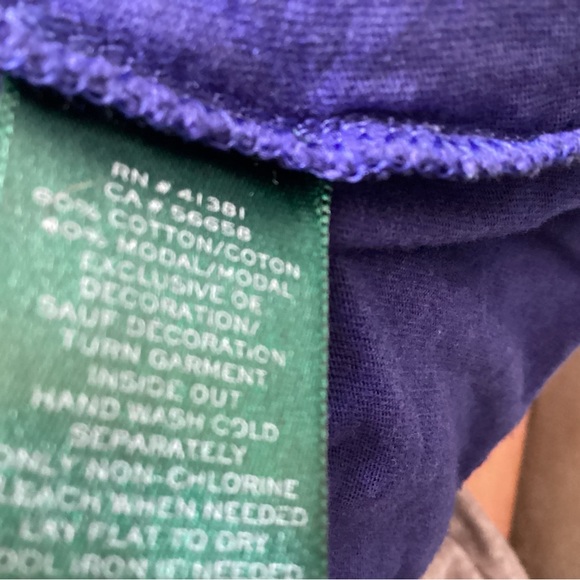 Lauren Ralph Lauren Beaded Logo T-Shirt blue white Women’s Plus Size XXL - Picture 6 of 6